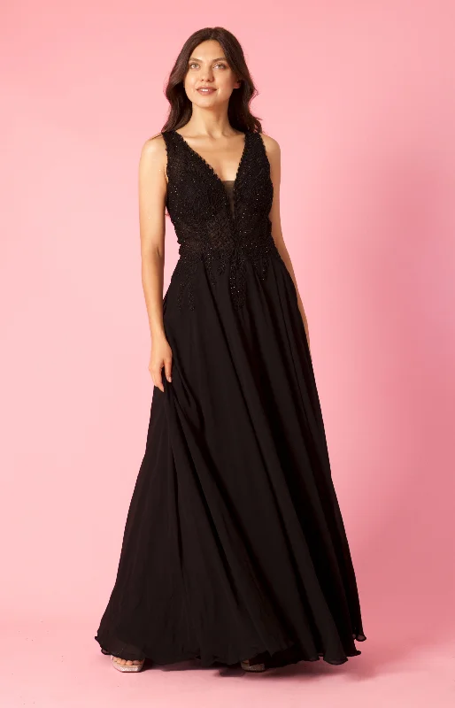 Long Formal Dress Plus Size Chiffon Evening Gown