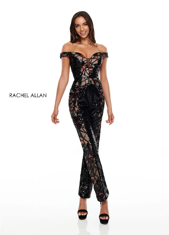 Rachel Allan Off Shoulder Jumpsuit Prom