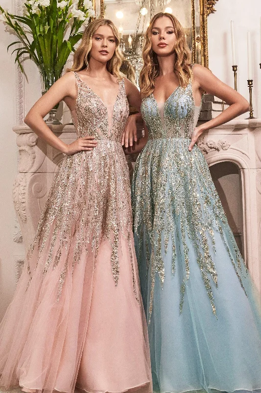 Cinderella Divine C135 Formal Glitter Long Prom Gown