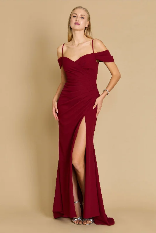 Long Formal Off The Shoulder Wrap Evening Dress