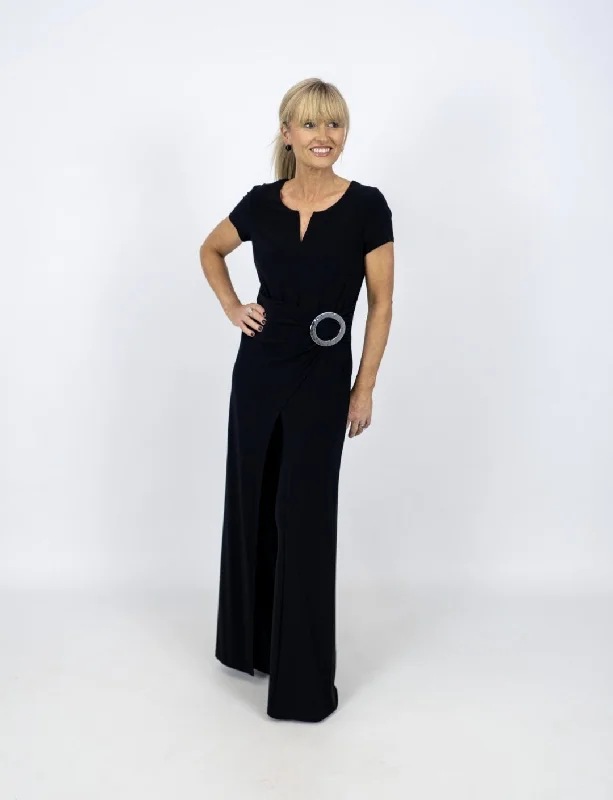 Joseph Ribkoff Wide Leg Black Jumpsuit