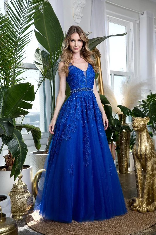 Long Formal Sleeveless Prom Ball Gown