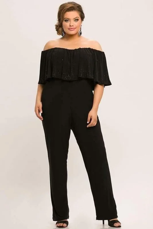 Sydneys Closet Formal Off Shoulder Jumpsuit Sale