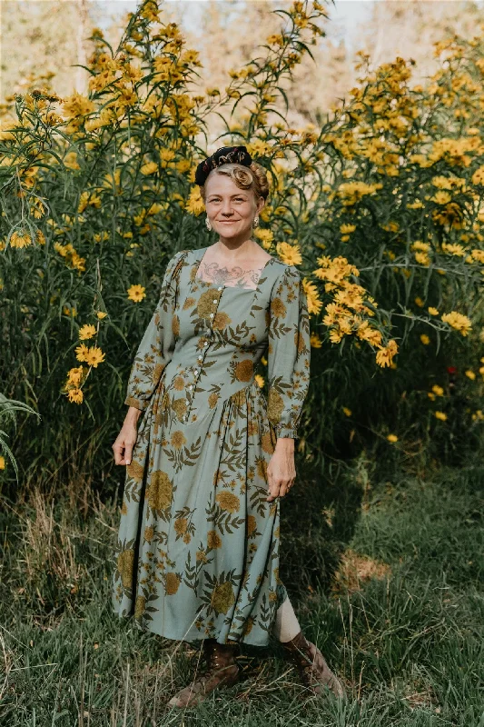 Prairie Dress in Slate Marigold