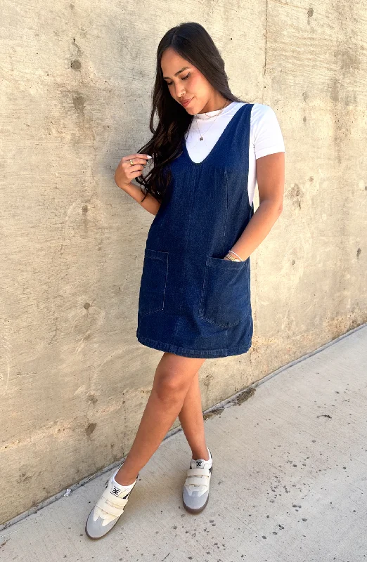 Sweet Melody Dark Washed Denim Dress