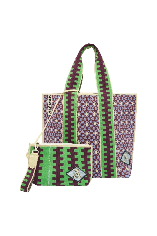 Alémais Teja Jacquard Beach Tote and Pouch - Multi