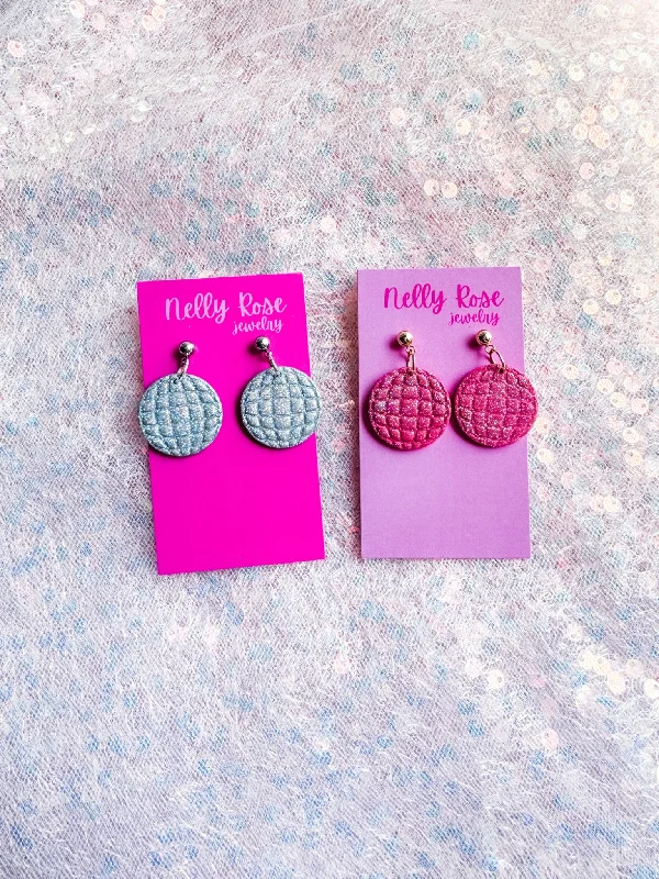 Disco Ball Clay Earrings