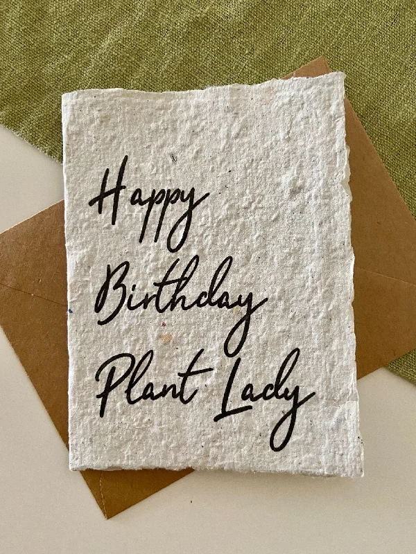 Happy Birthday Plant Lady Plantable Card