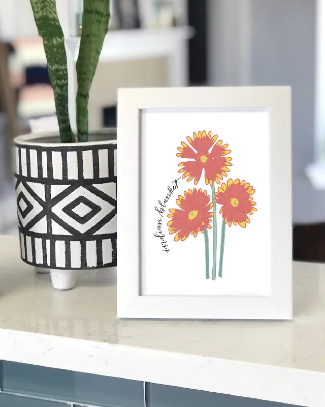 Indian Blanket Wildflower Art Print