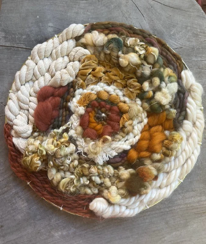 Meet Autumn in a Fluffy Hoop Weaving