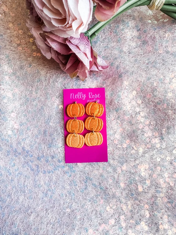 Pumpkin Clay Earrings