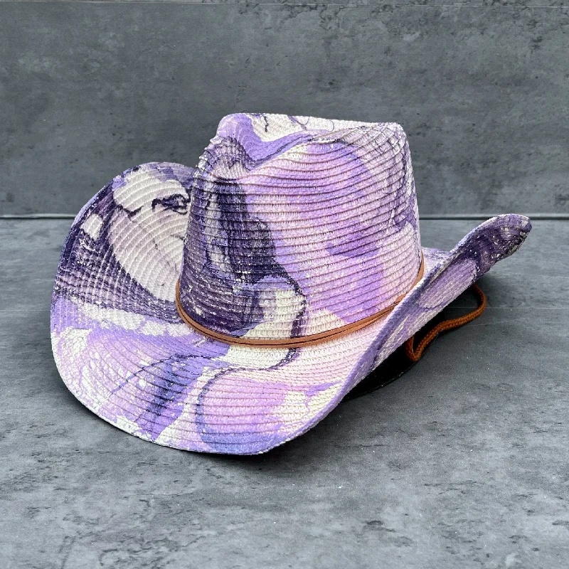 Sorority Marbled Straw Cowboy Hat