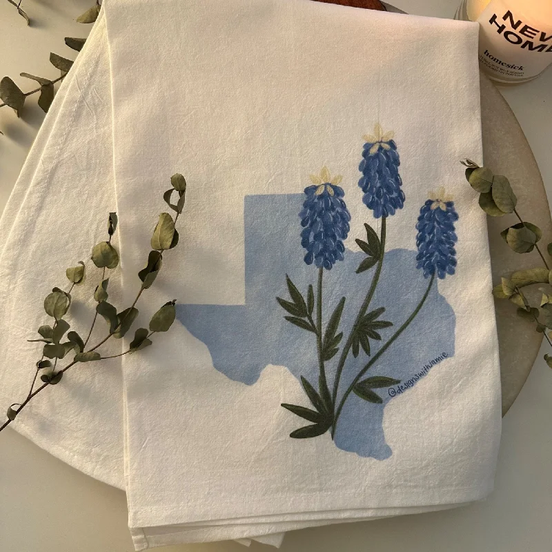 Texas Bluebonnet Tea Towel