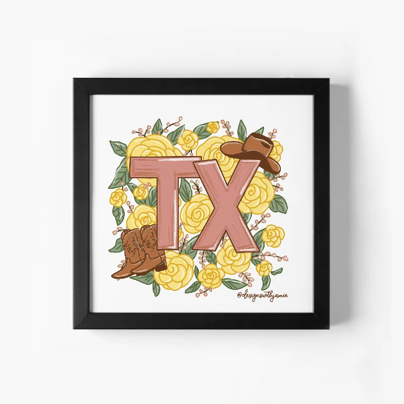 Texas Yellow Rose Print