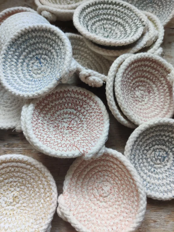 Tiny Cotton Rope Bowl - Multiple Colors