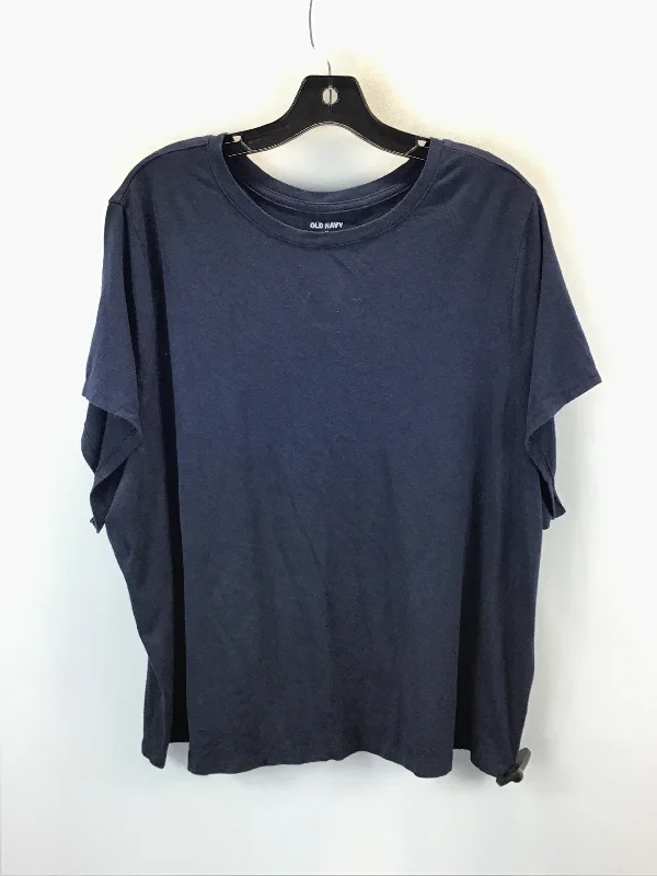 Top Short Sleeve Basic By Old Navy In Navy, Size: 4x