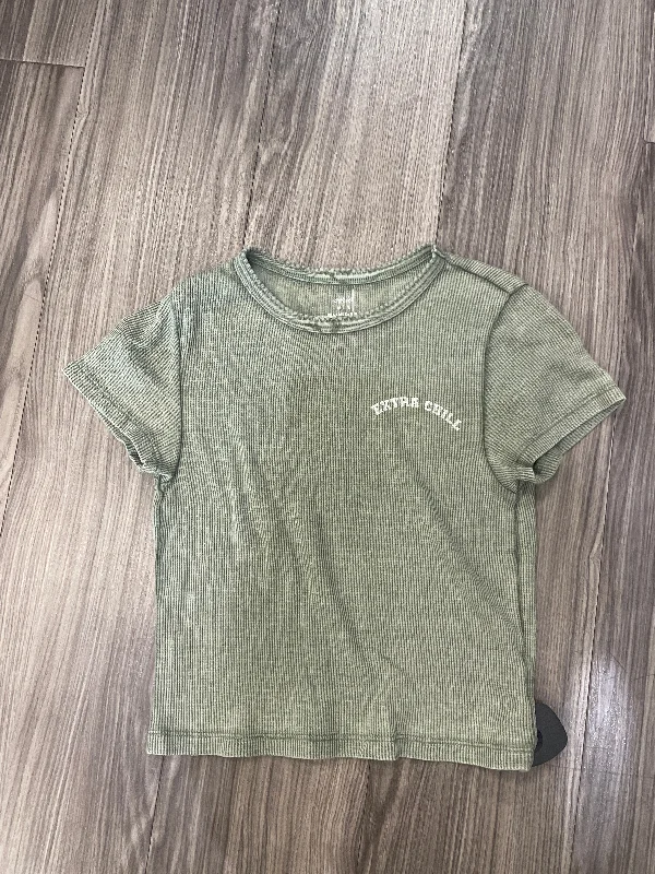 Top Short Sleeve By Aerie In Green, Size: M