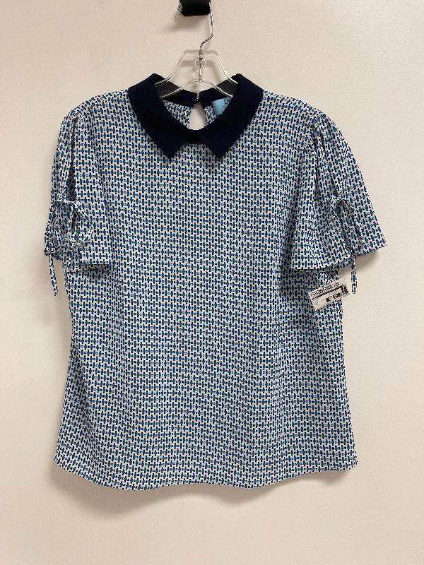 Top Short Sleeve By Cece In Blue, Size: S