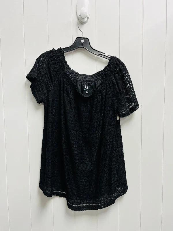 Top Short Sleeve By G By Giuliana In Black, Size: Xl