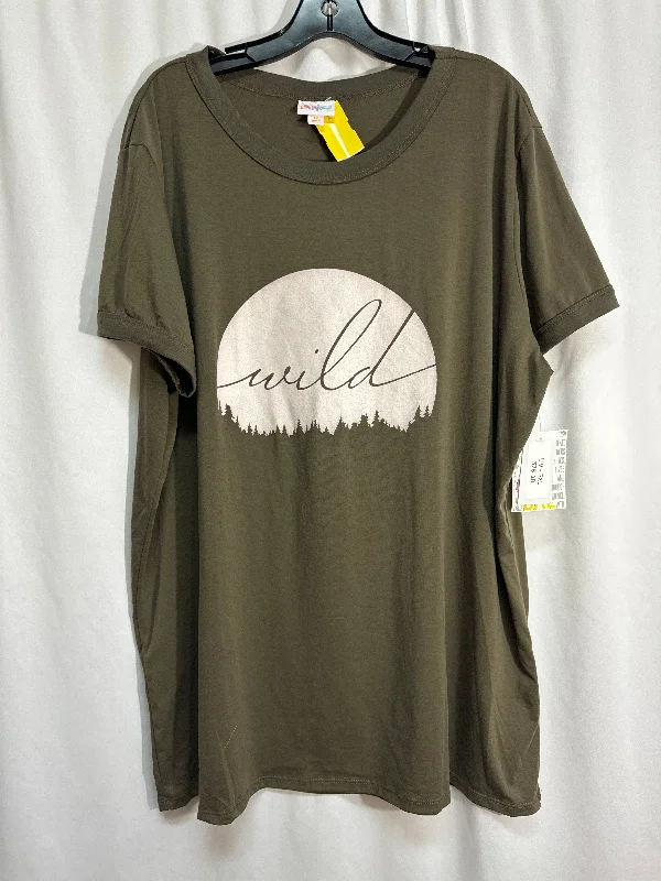 Top Short Sleeve By Lularoe In Green, Size: 3x