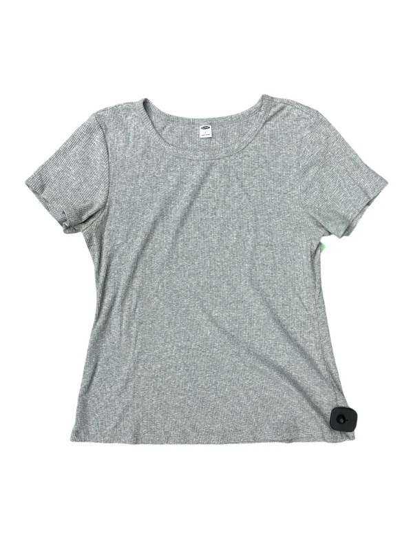 Top Short Sleeve By Old Navy In Grey, Size: L