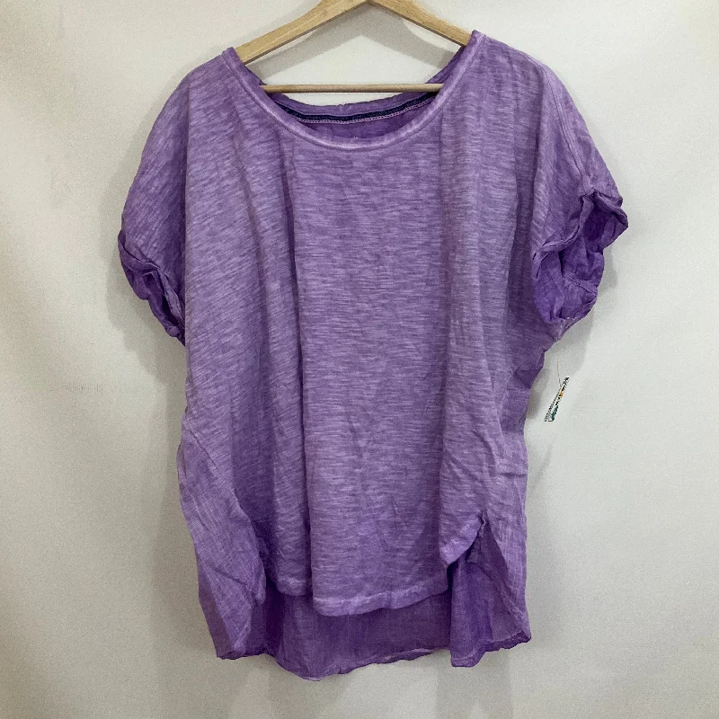 Top Short Sleeve By Pilcro In Purple, Size: Xl