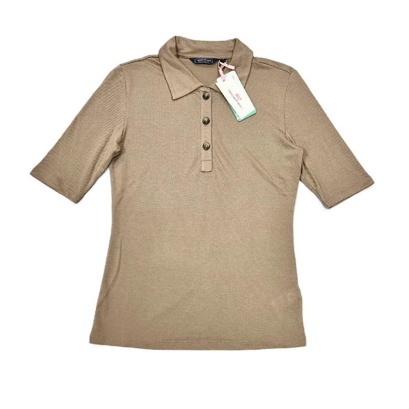 Top Short Sleeve By Vineyard Vines In Brown, Size: S