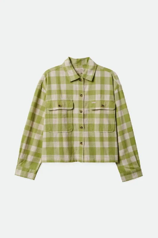 Bowery Women's Lightweight L/S Flannel - Pear/Whitecap