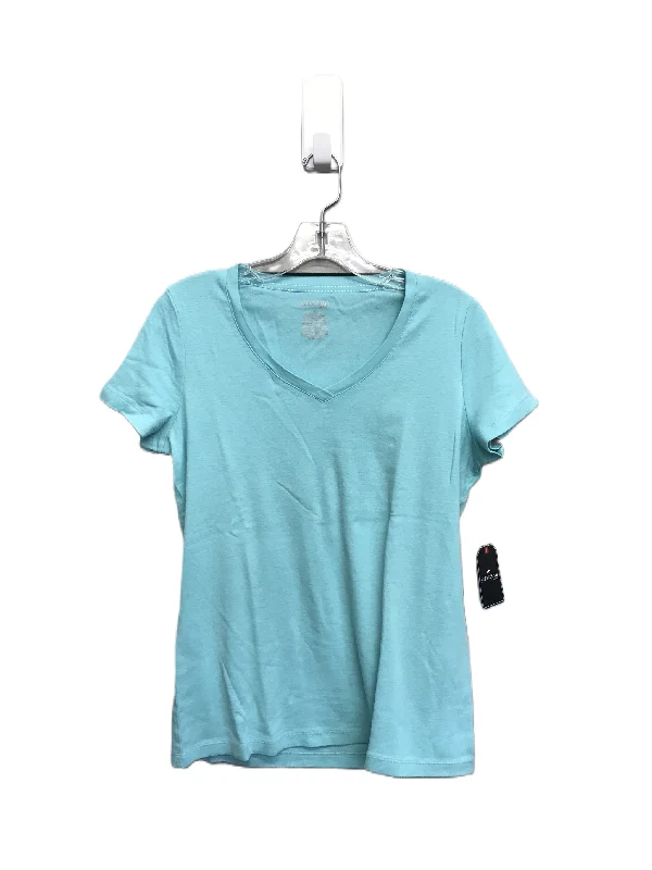 Green Top Short Sleeve Basic By St John Knits, Size: M