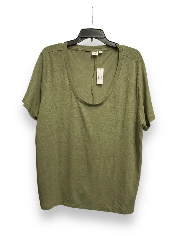 Top Short Sleeve Basic By Gap In Green, Size: Xxl