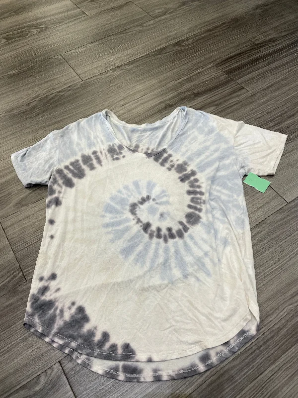 Top Short Sleeve By American Eagle In Tie Dye Print, Size: S