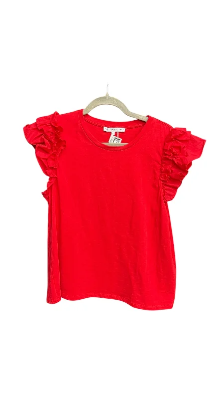 Top Short Sleeve By English Factory In Red, Size: L