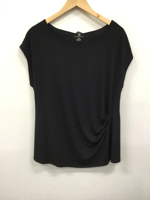 Top Short Sleeve By Lane Bryant In Black, Size: Xxl