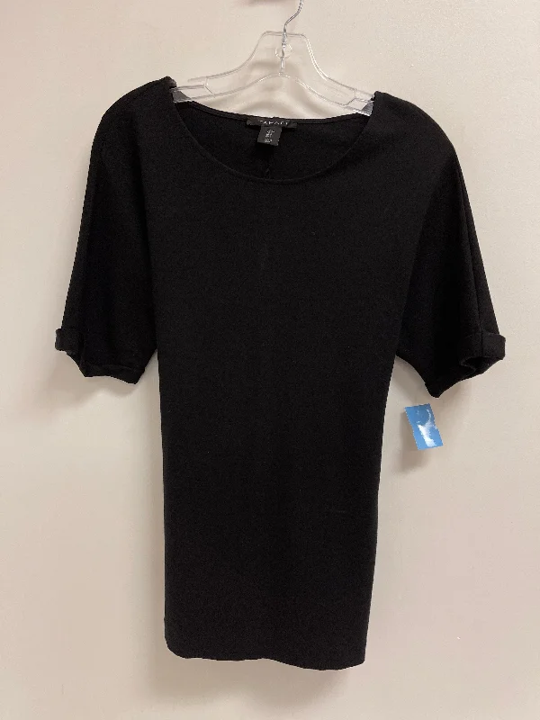 Top Short Sleeve By Tahari By Arthur Levine In Black, Size: S