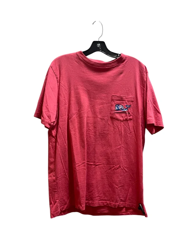 Top Short Sleeve By Vineyard Vines In Pink, Size: M