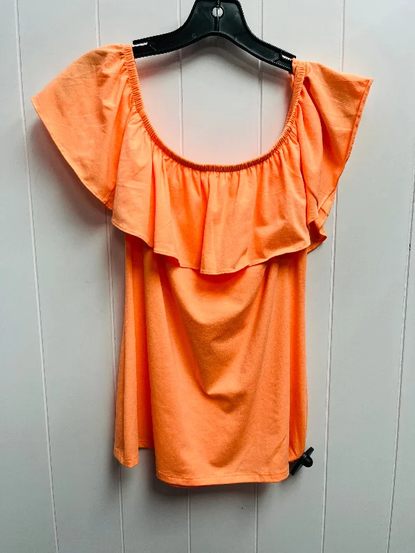 Top Short Sleeve Designer By Lilly Pulitzer In Orange, Size: S