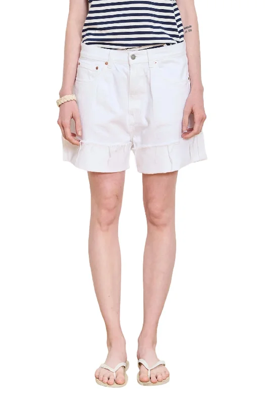 Brooke Cuff Short In White