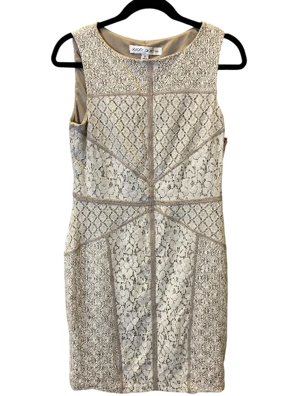 Dress Casual Short By Maggy London In Beige, Size: 8