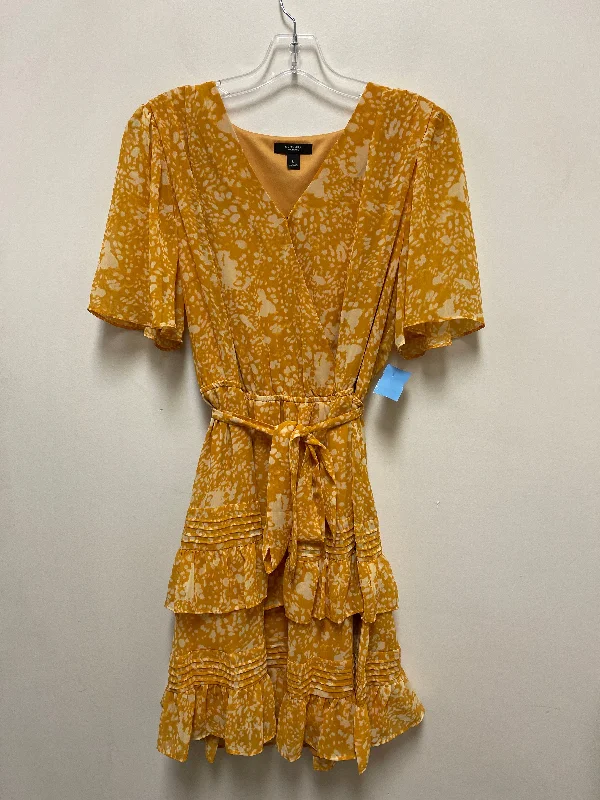 Dress Casual Short By Simply Vera In Yellow, Size: L