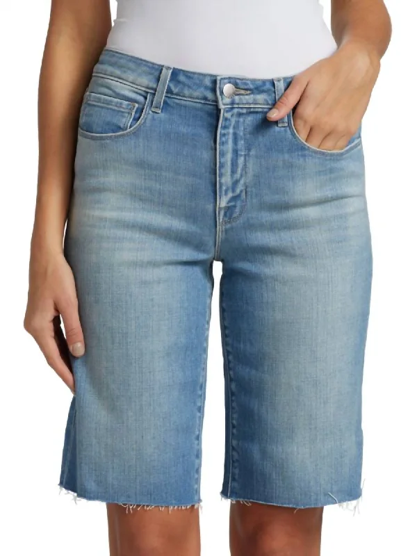 Taylor High Rise Jean Denim Shorts In Ashford