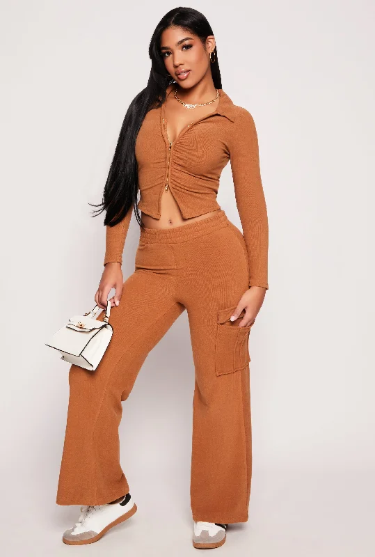 Iris Wide Leg Cargo Sweatpants