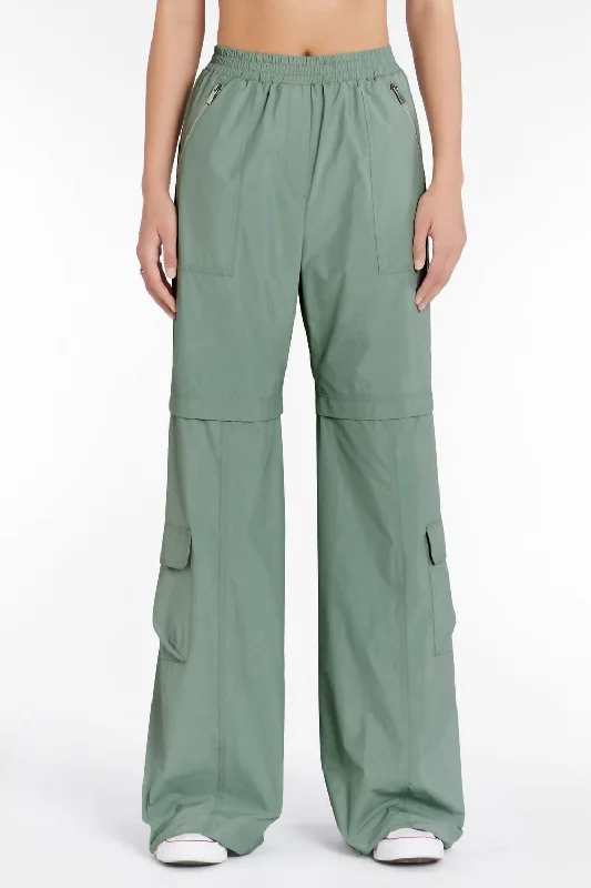 Gia Wide Leg Pants In Sage