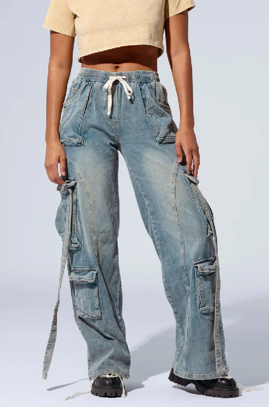 THINK ABOUT IT DENIM CARGO PANT