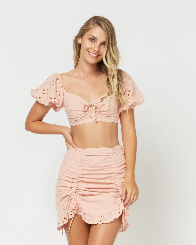 Danika Crop Top In Blush