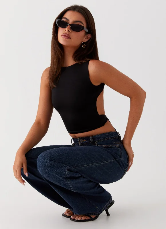 Saskie Crop Top - Black