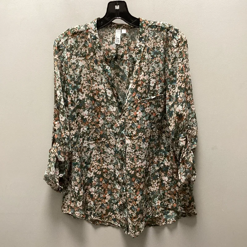 Top 3/4 Sleeve By Kut In Green, Size: L