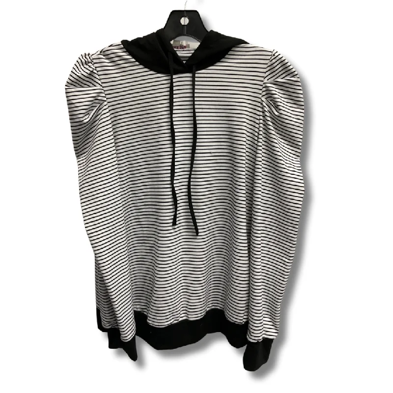 Top Long Sleeve By Andree By Unit In Black & White, Size: S