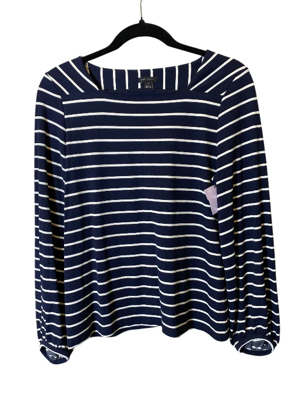 Top Long Sleeve By Ann Taylor In Striped Pattern, Size: S