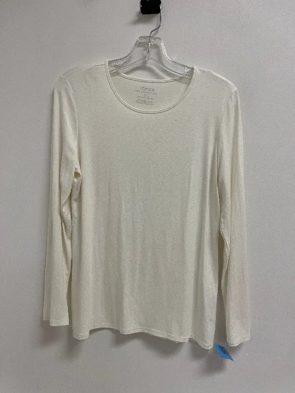 Top Long Sleeve By Chicos In White, Size: M