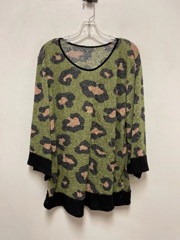 Top Long Sleeve By Clothes Mentor In Green, Size: 1x